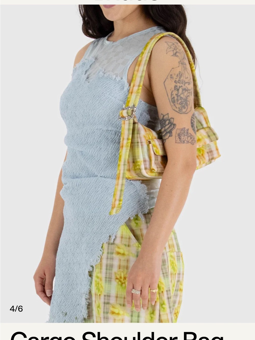 Cargo Shoulder Bag in “Boxer Plaid” - Picture 3 of 3